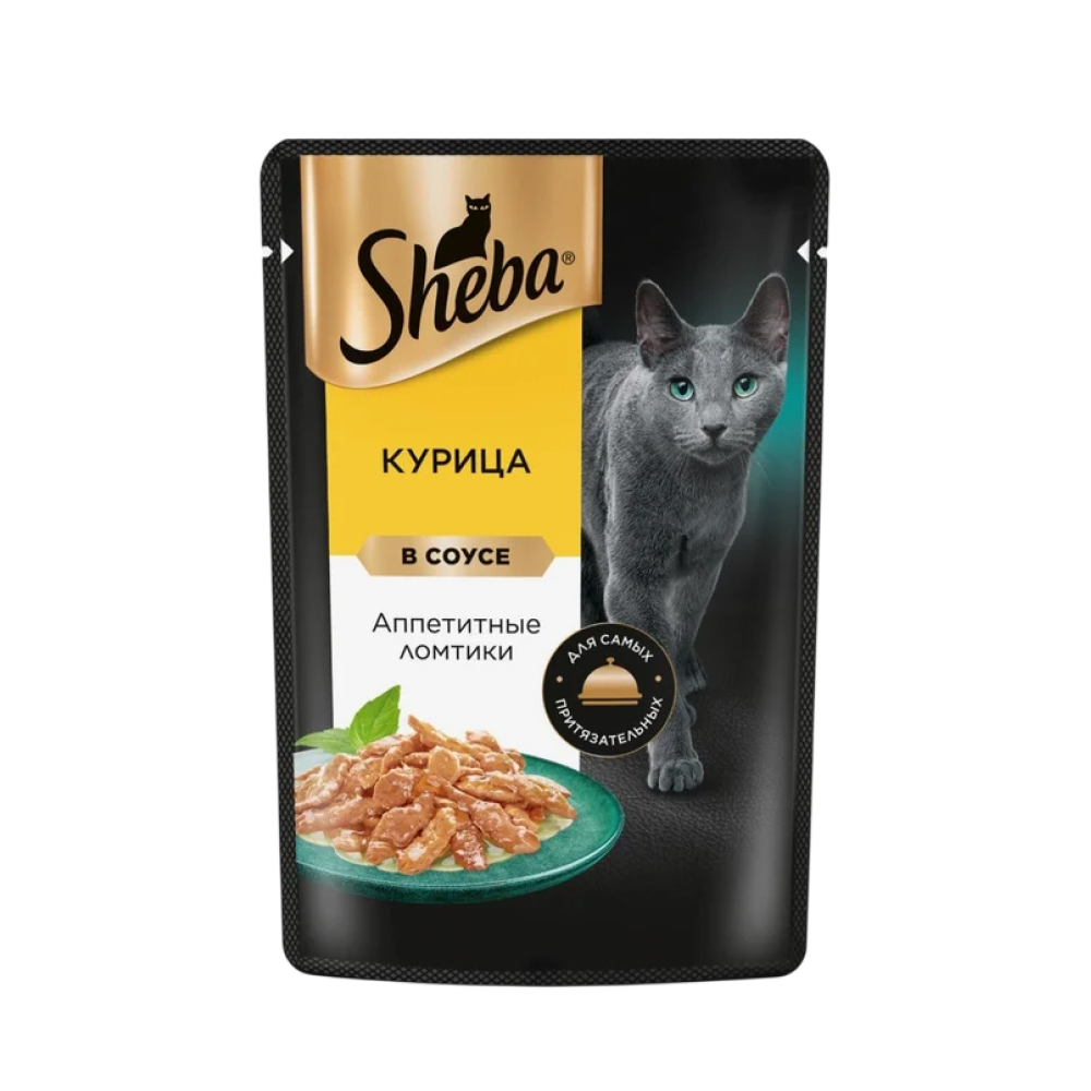 Корм влажный Sheba Курица в соусе, 75 г