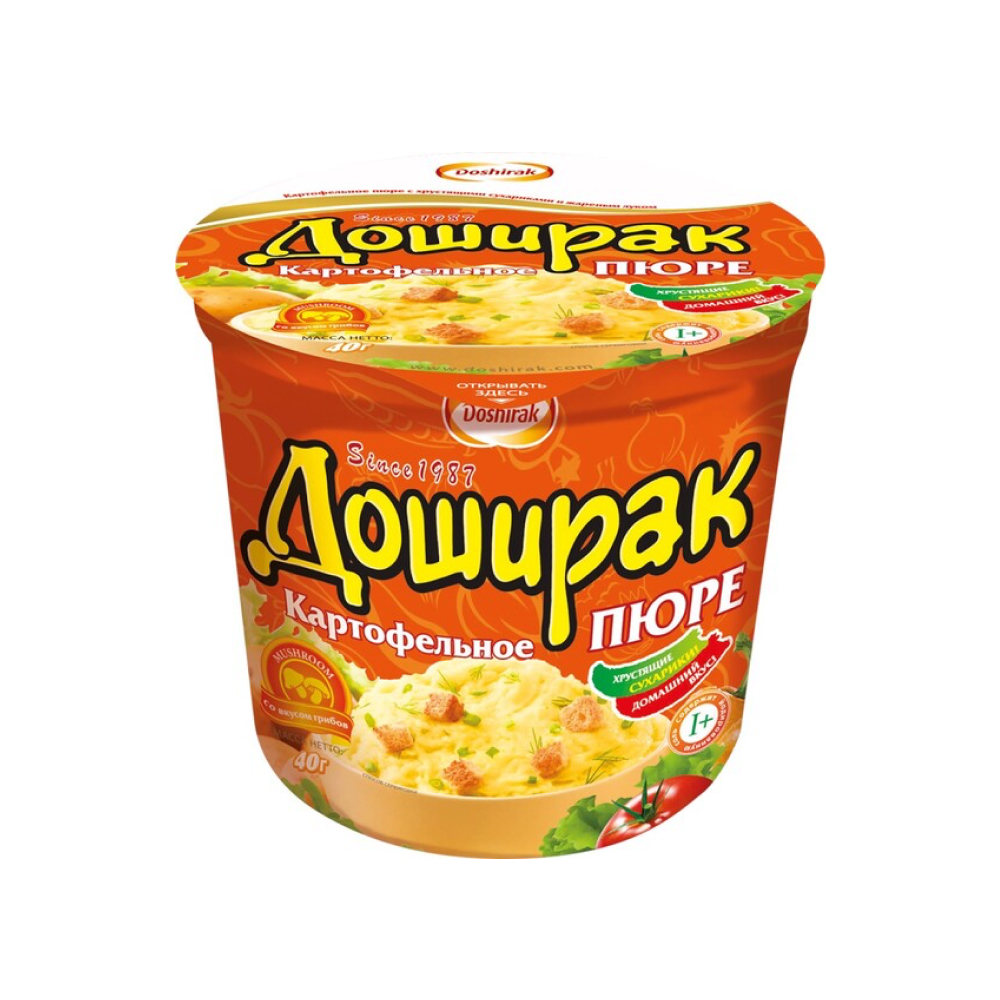 Картофельное пюре Доширак со вкусом Грибов, 40 г