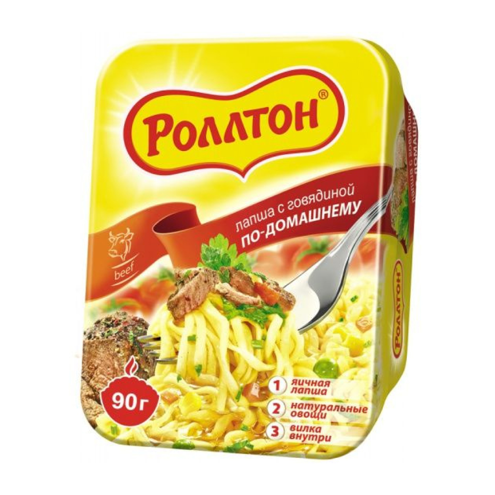 Лапша Роллтон по-домашнему Говядина, 90 г