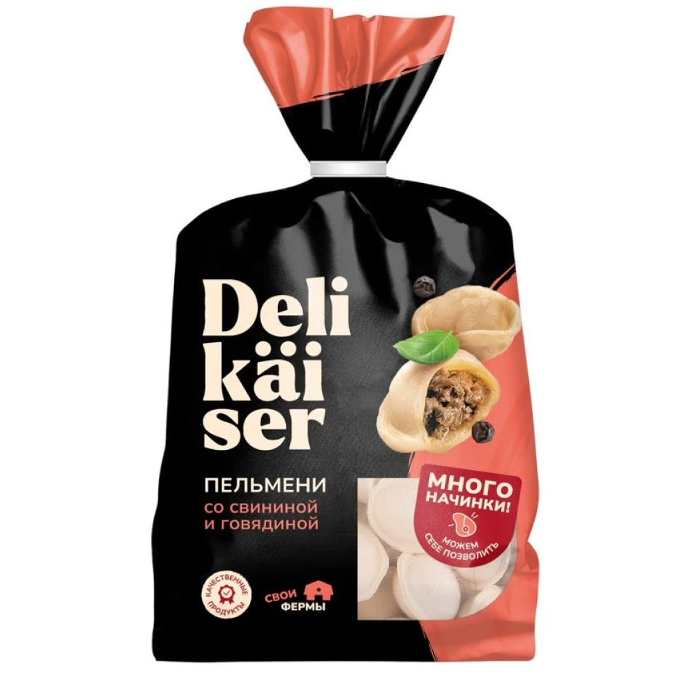 Пельмени Delikaiser со свининой и говядиной, 700 г