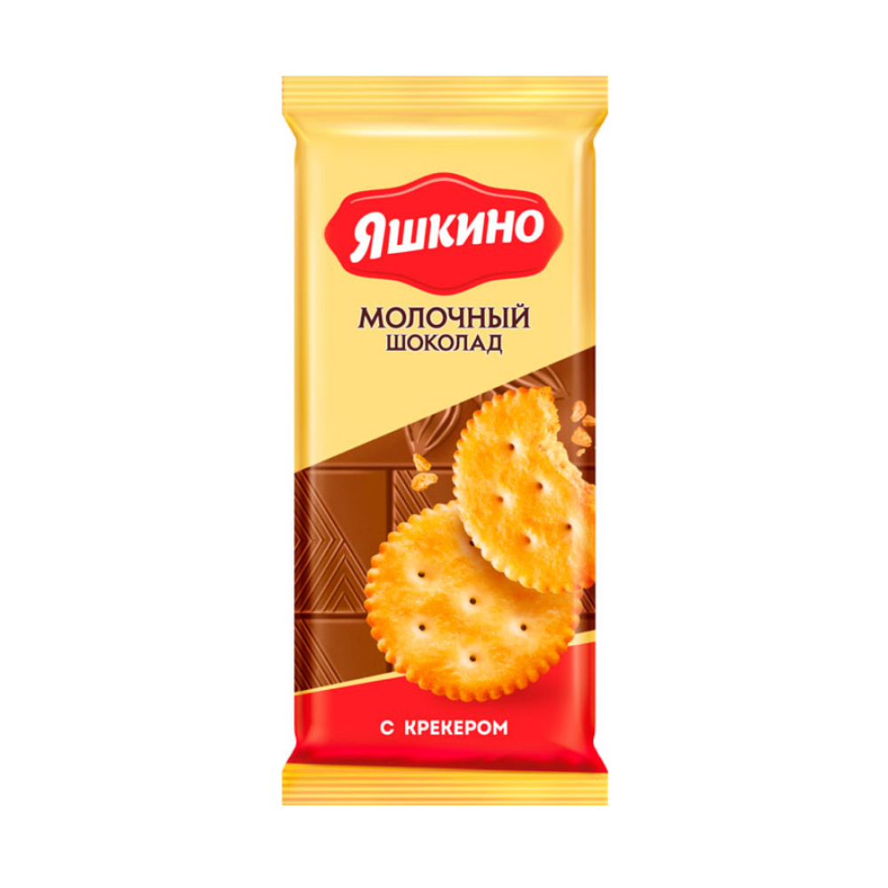 Шоколад Яшкино молочный с крекером, 90 г