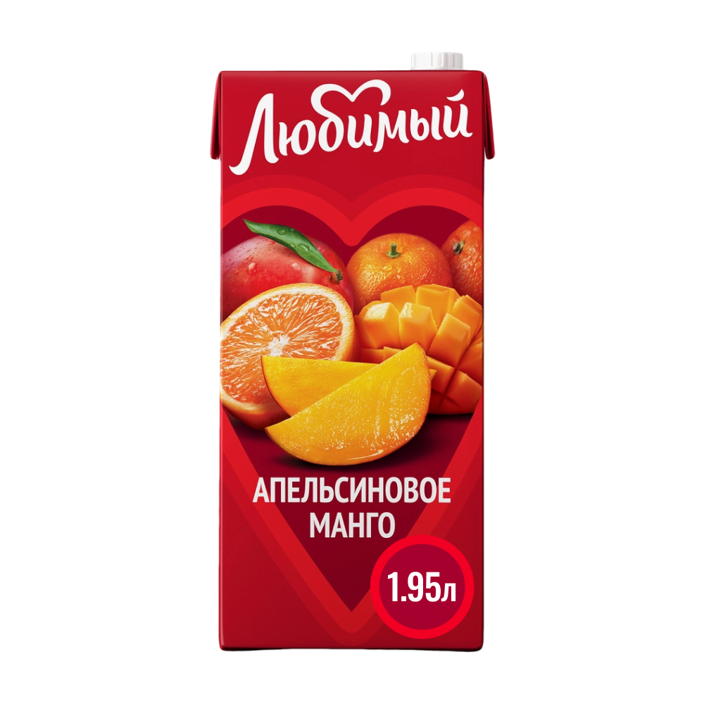 Нектар Любимый Апельсиновое манго, 1.93 л