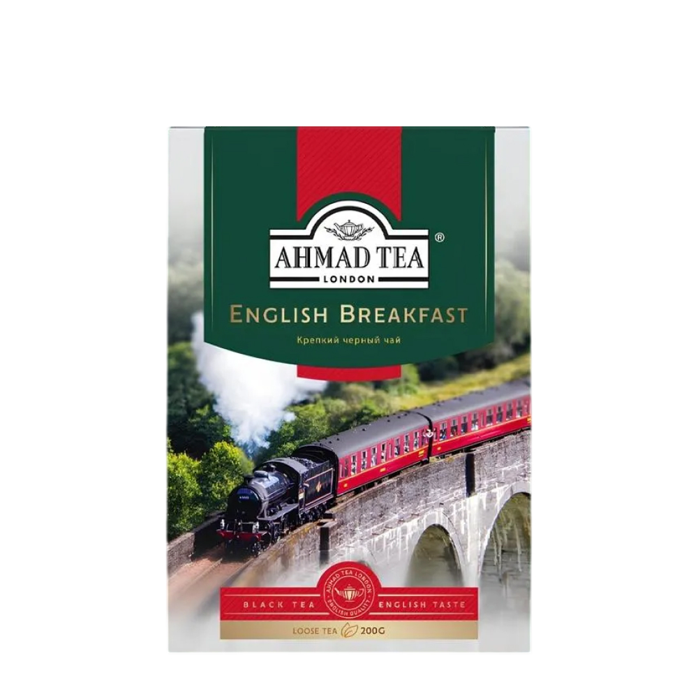 Черный чай крепкий Ahmad Tea English Breakfast листовой, 100 г