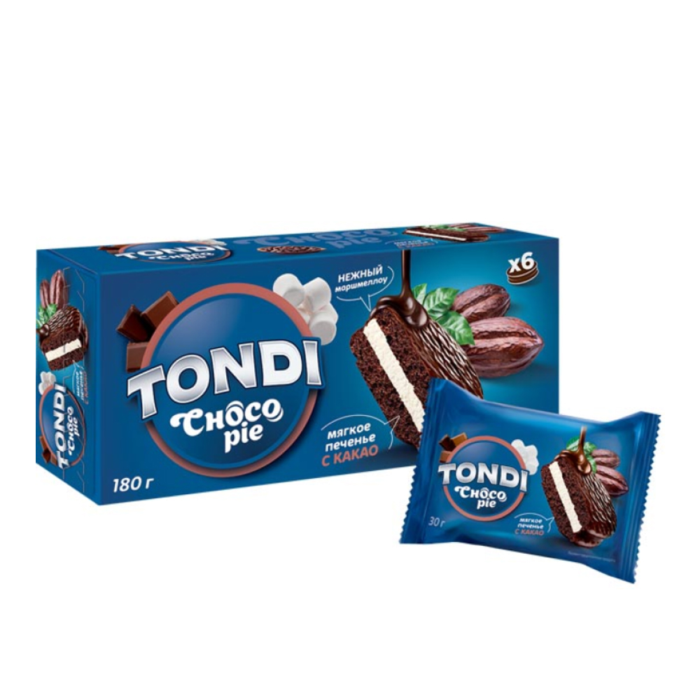 Пирожное Чоко-пай Tondi с какао, 180 г