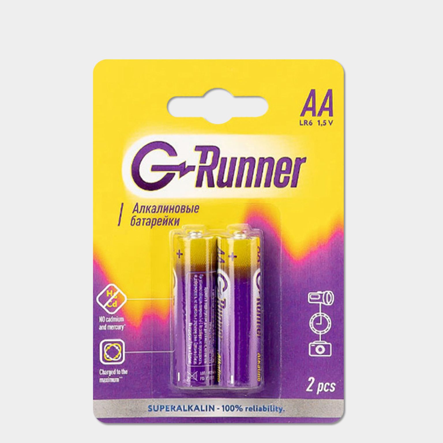 Батарейки G-runner AA/LR6 1,5 V пальчиковые, 2 шт