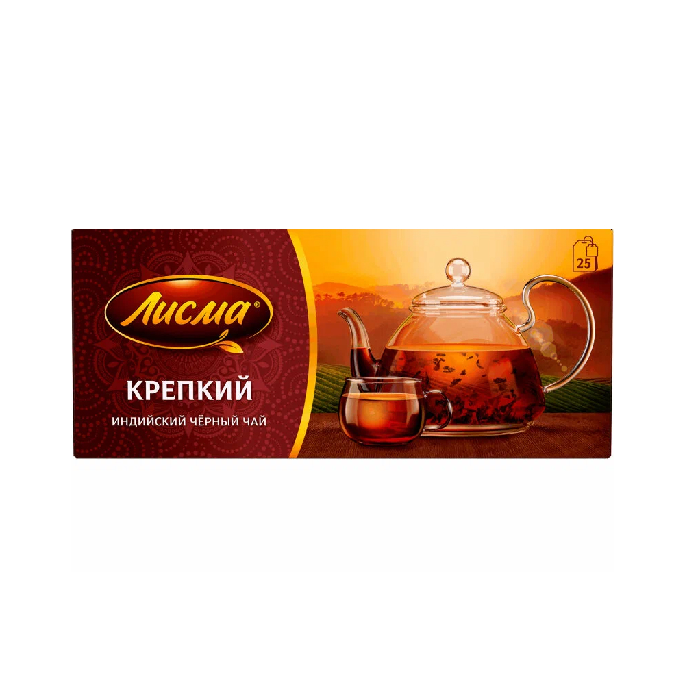 Чай черный Лисма крепкий, 25 п