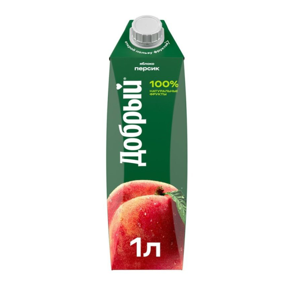 Сок Добрый Яблоко-персик, 1 л