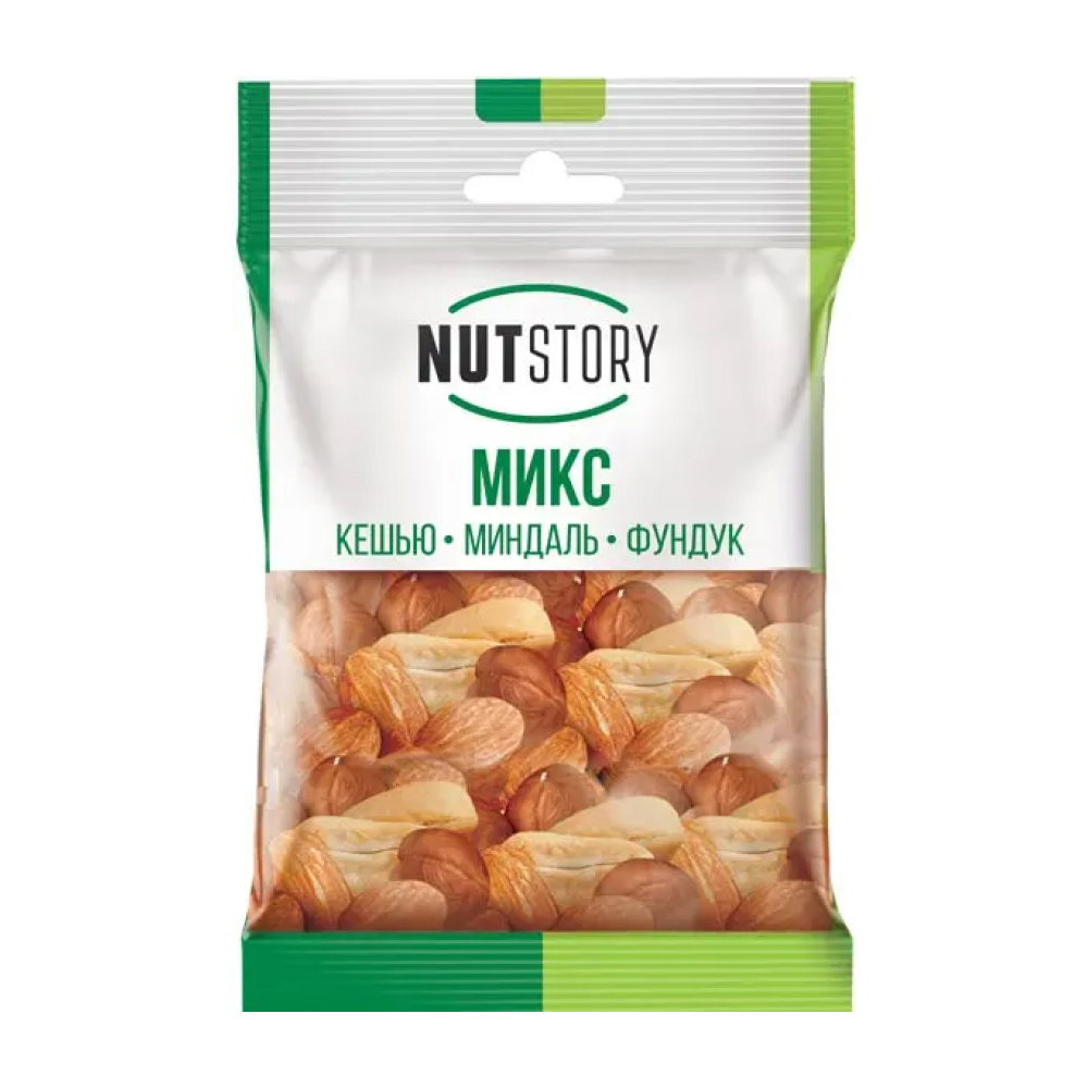 Смесь орехов NutStory кешью миндаль фундук, 34 г