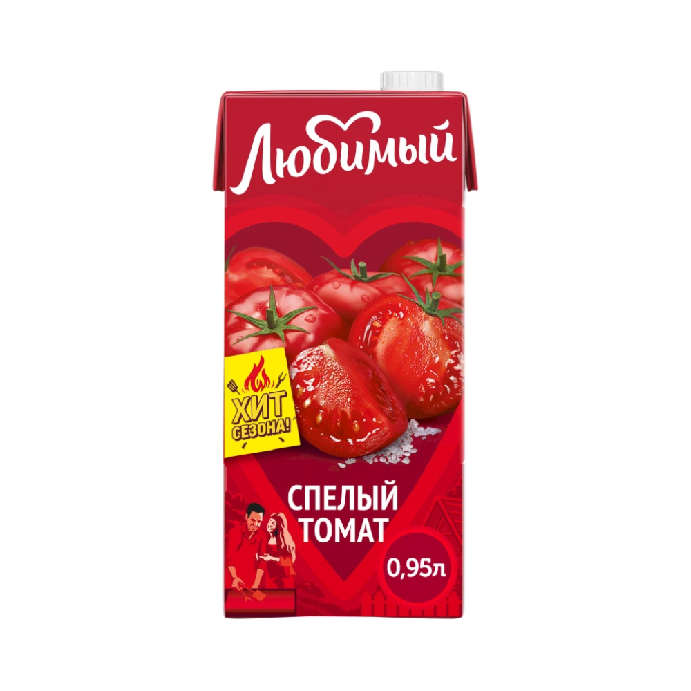 Нектар Любимый Спелый томат с солью, 0,95 л