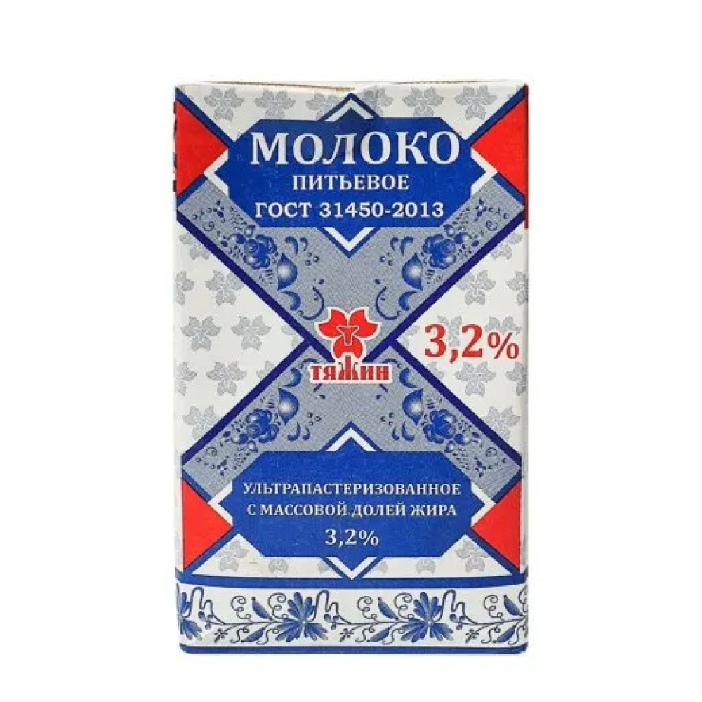 Молоко Тяжин 3,2%, 1 л