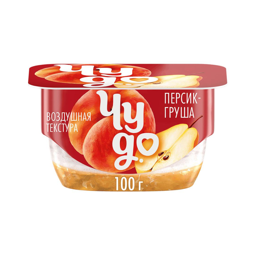 Десерт творожный Чудо персик-груша 4.2%, 100 г