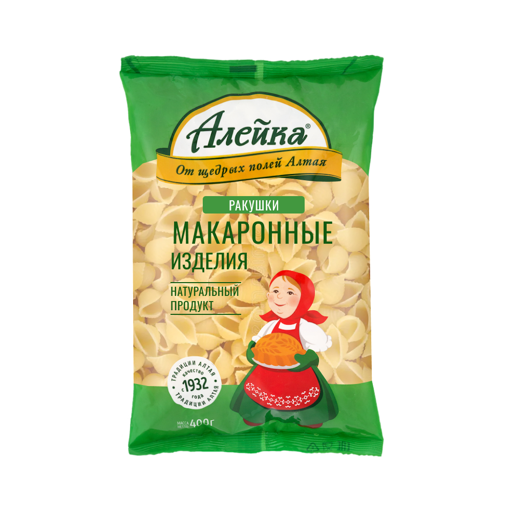 Макаронные изделия Алейка Ракушка, 400 г