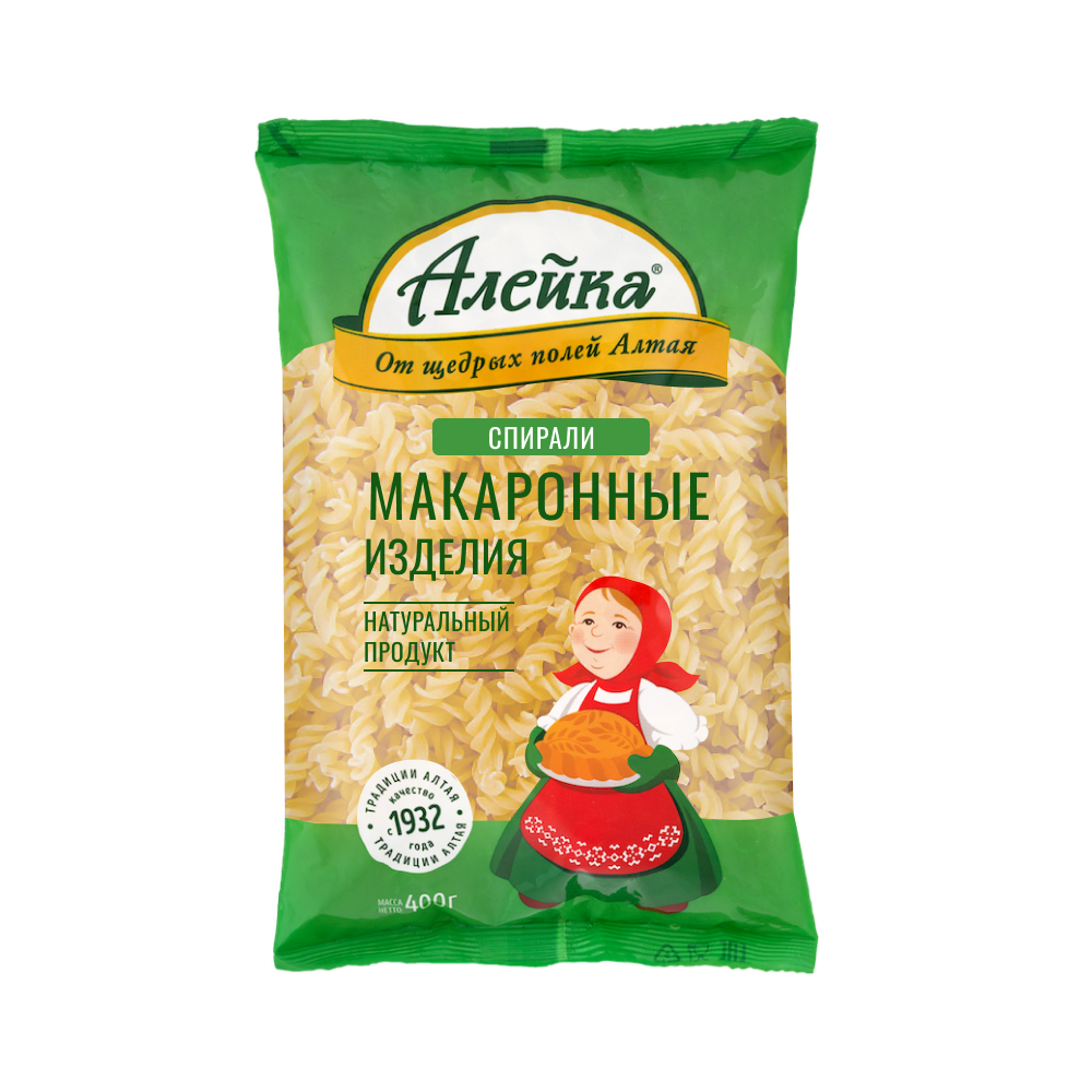 Макаронные изделия Алейка Спираль, 400 г
