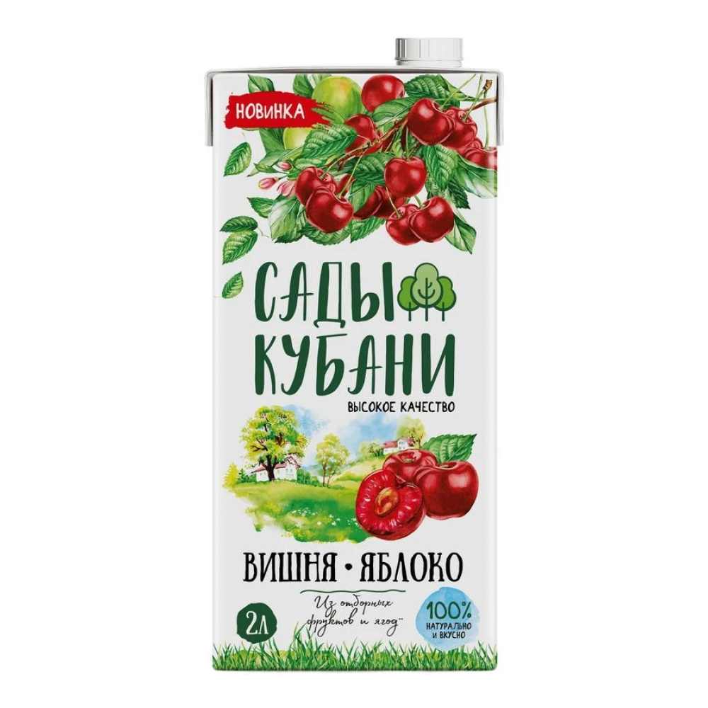 Нектар Сады Кубани Вишня-Яблоко, 2 л