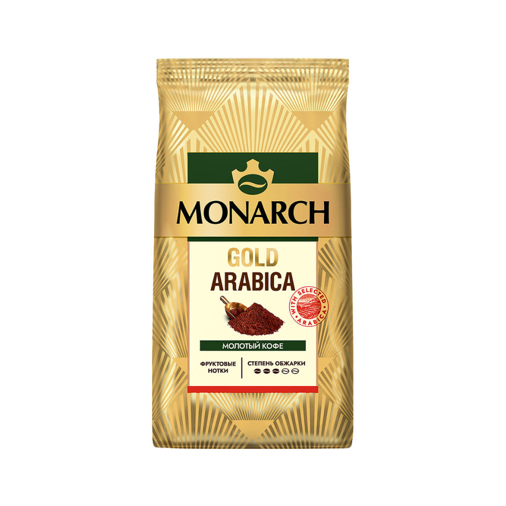 Кофе зерновой Monarch Gold Arabica натуральный жареный, 200 г