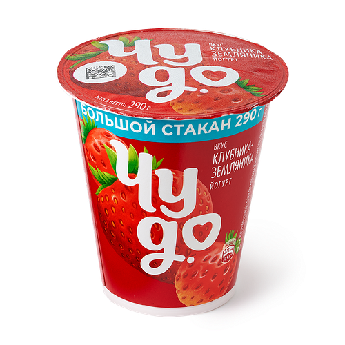 Йогурт Чудо Клубника-земляника 2%, 290 г