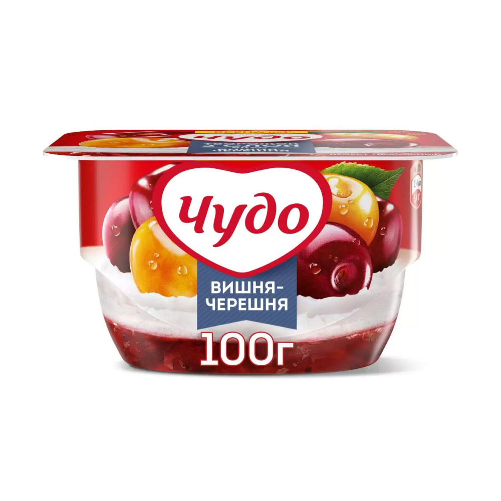 Десерт творожный Чудо вишня-черешня, 100 г