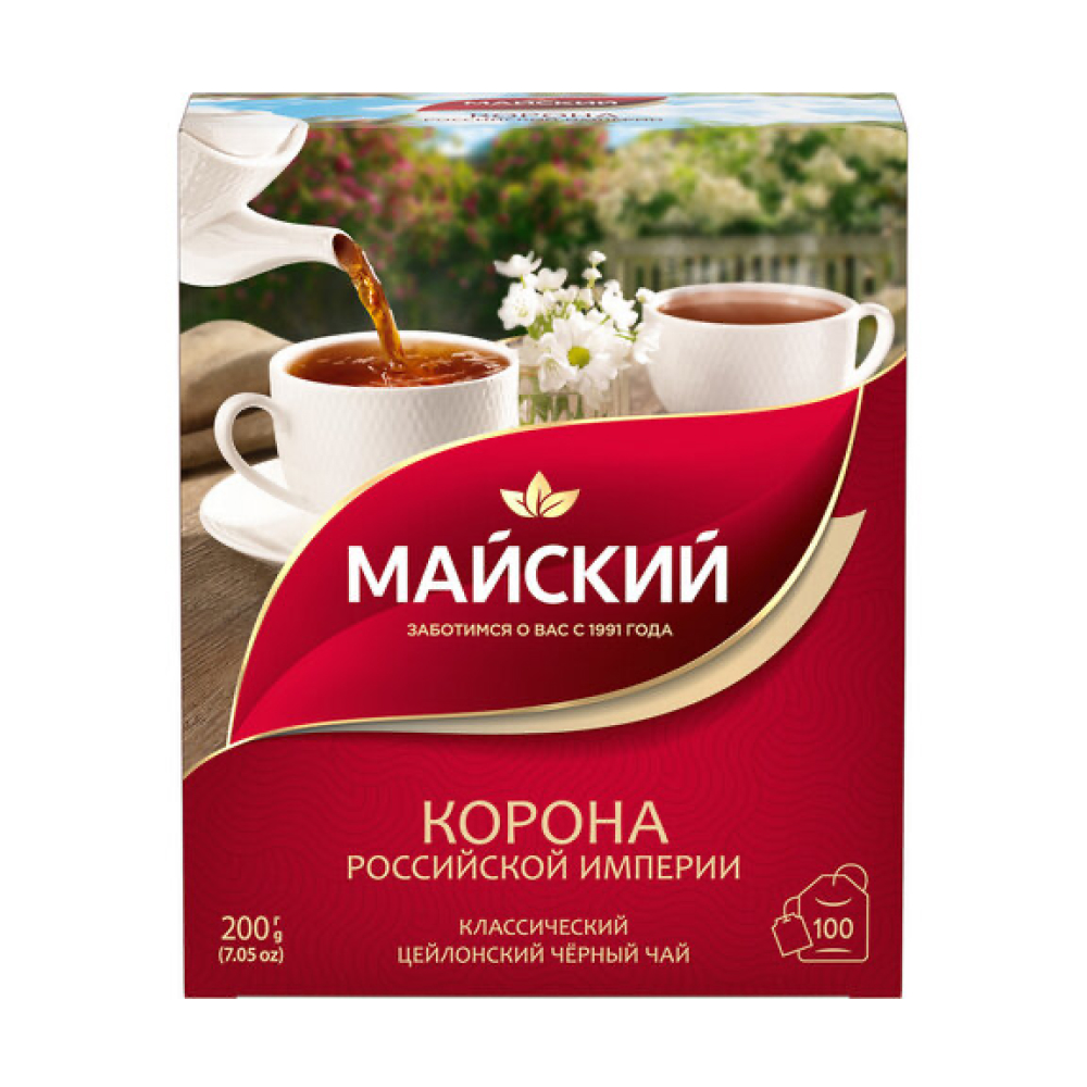 Чай черный Майский Корона российской империи, 100 п.