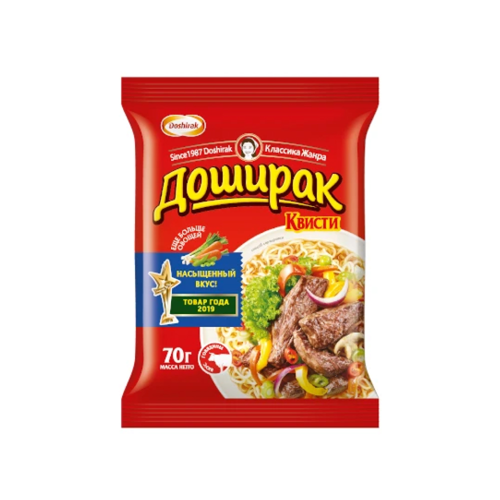 Лапша Доширак Квисти со вкусом говядины, 70 г