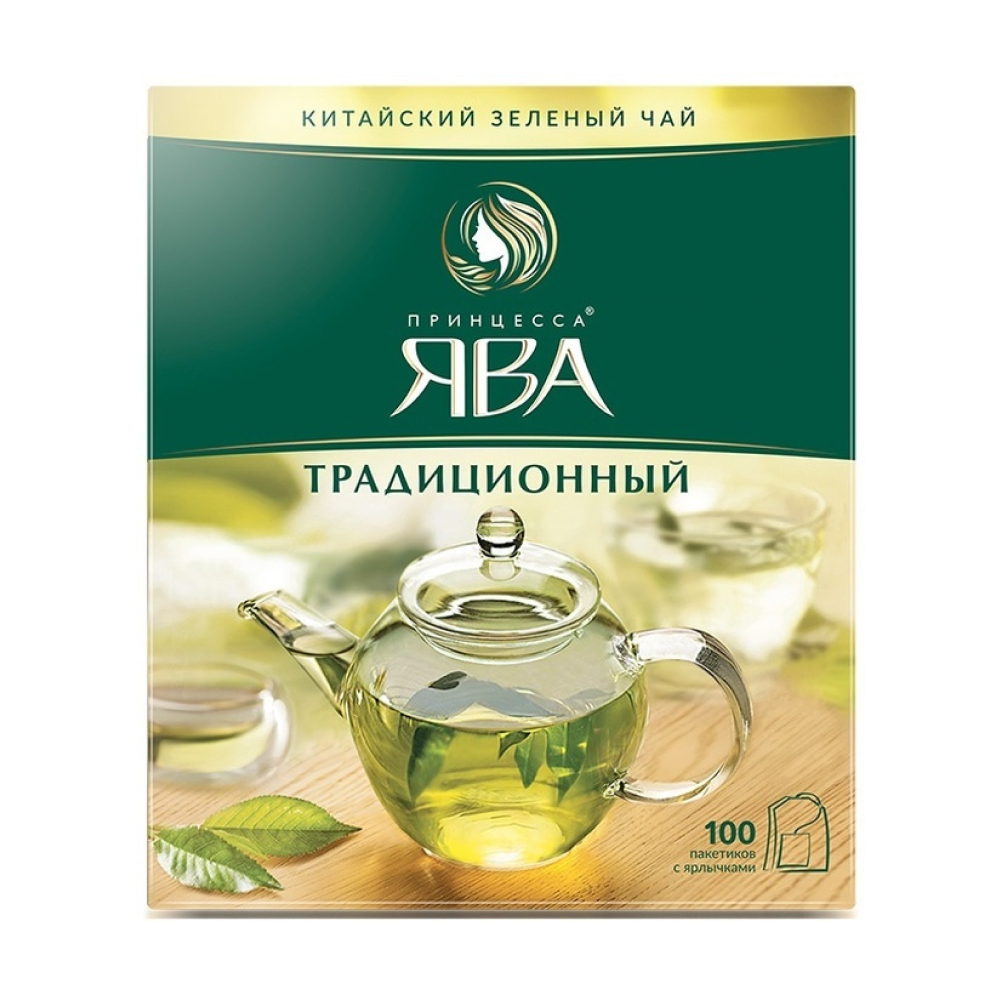 Чай зеленый Принцесса Ява Традиционный, 100 пак