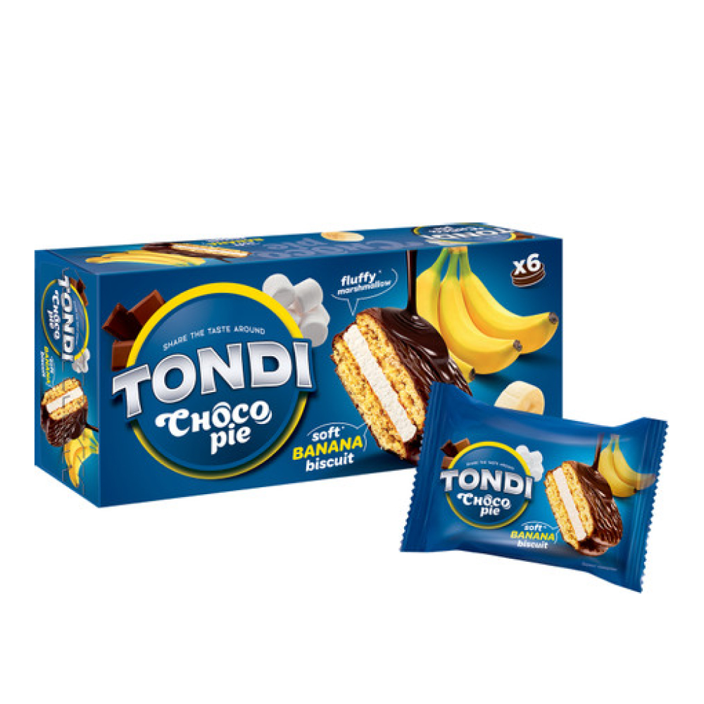 Пирожное Tondi Чоко-пай Tondi банановый, 180 г