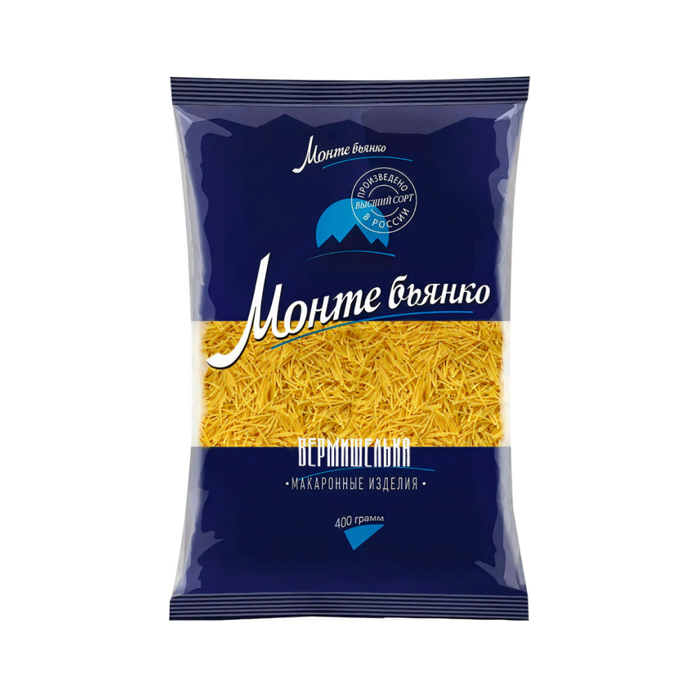 Макароны Монте Бьянко №111 вермишель, 400 г