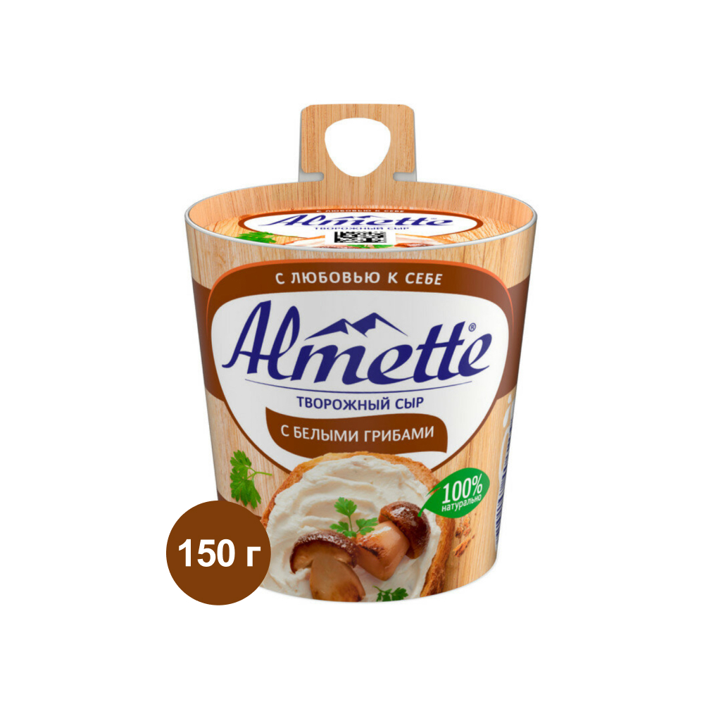 Сыр творожный Almette с белыми грибами, 150 г