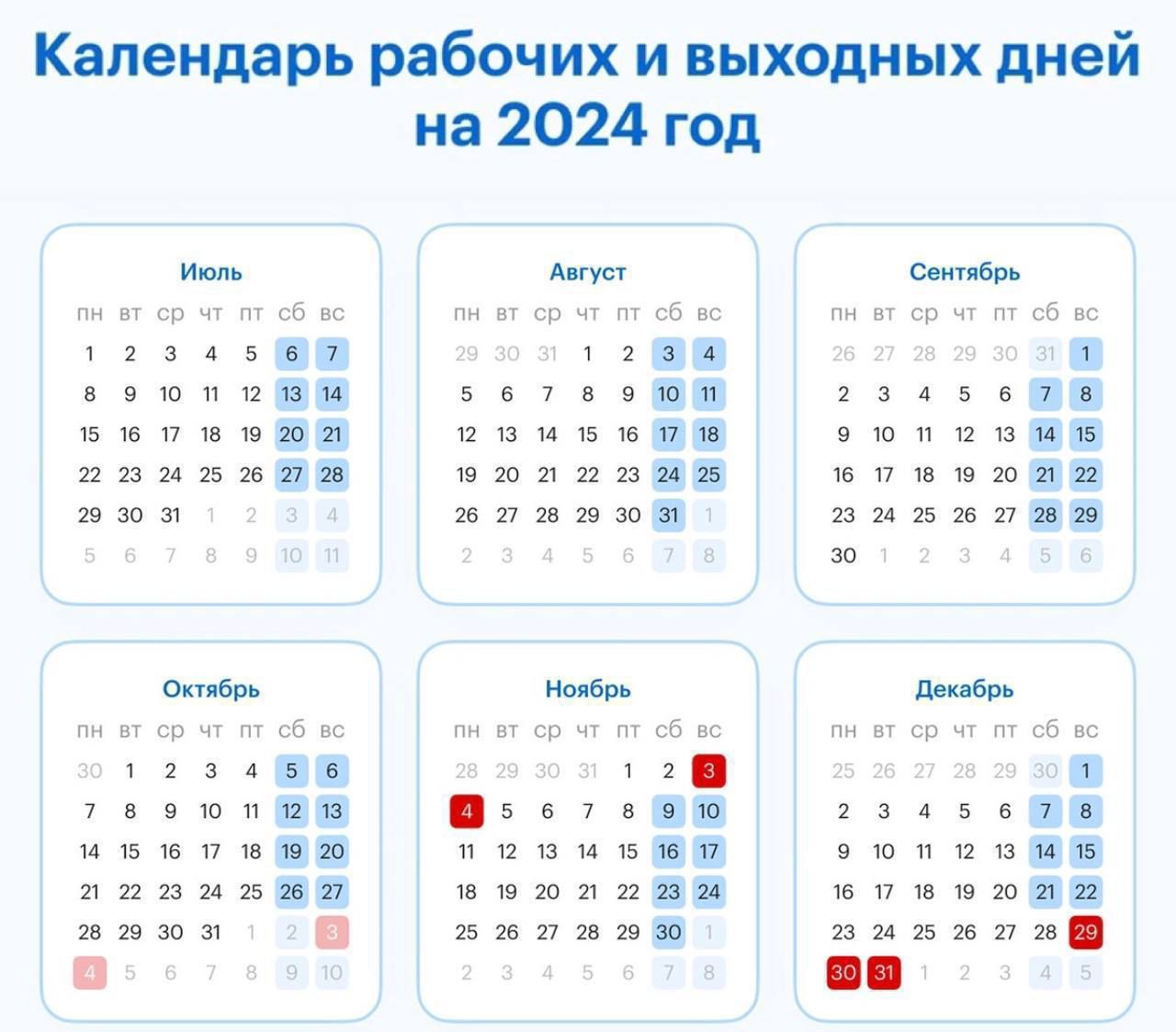 На этой неделе россияне будут работать 6 дней