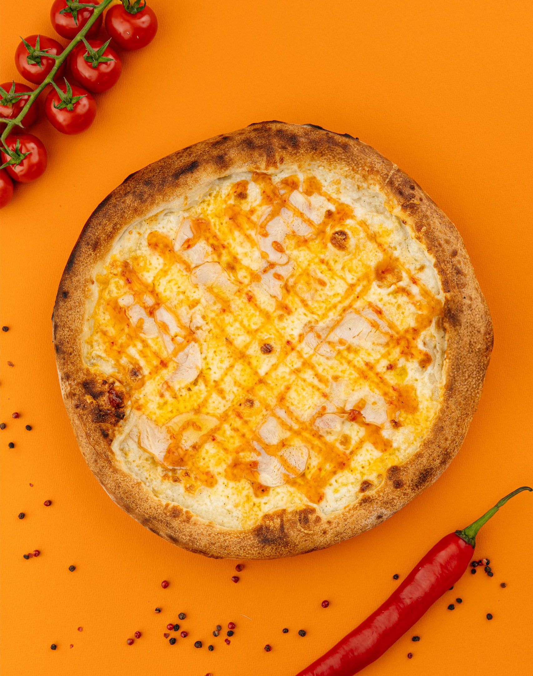 Пицца Цыпленок сладкий чилли