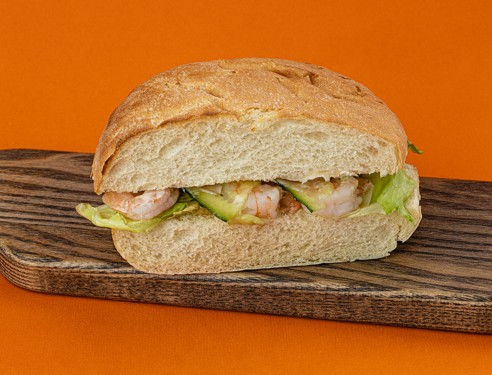 Чиабатта с креветкой