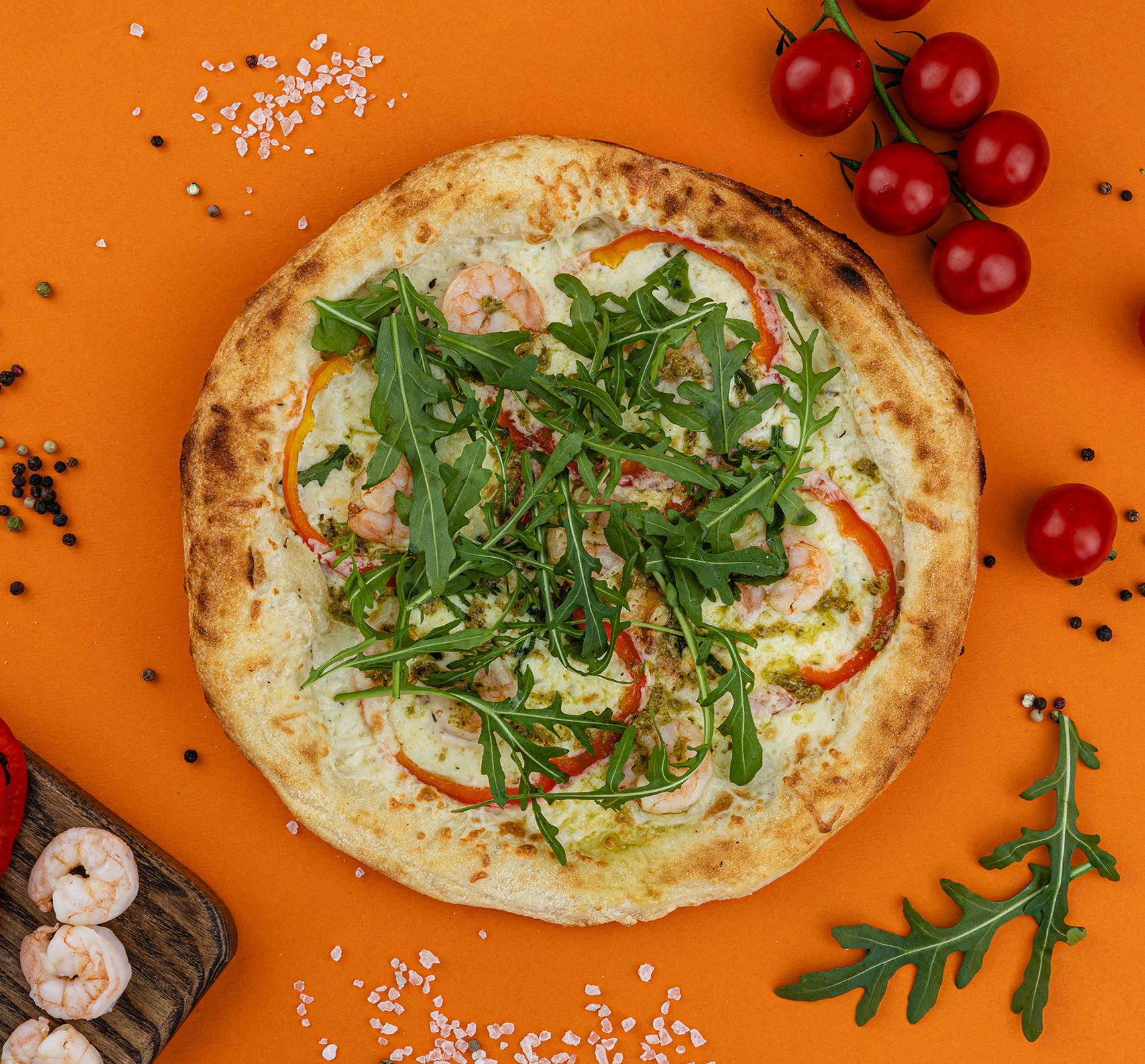 Пицца Сливочная креветка