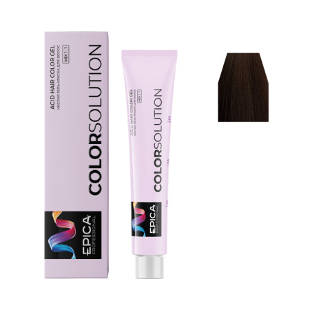 4.37 EPICA COLORSOLUTION Тонирующая кислая гель-краска шатен золотисто-шоколадный, 100 мл.