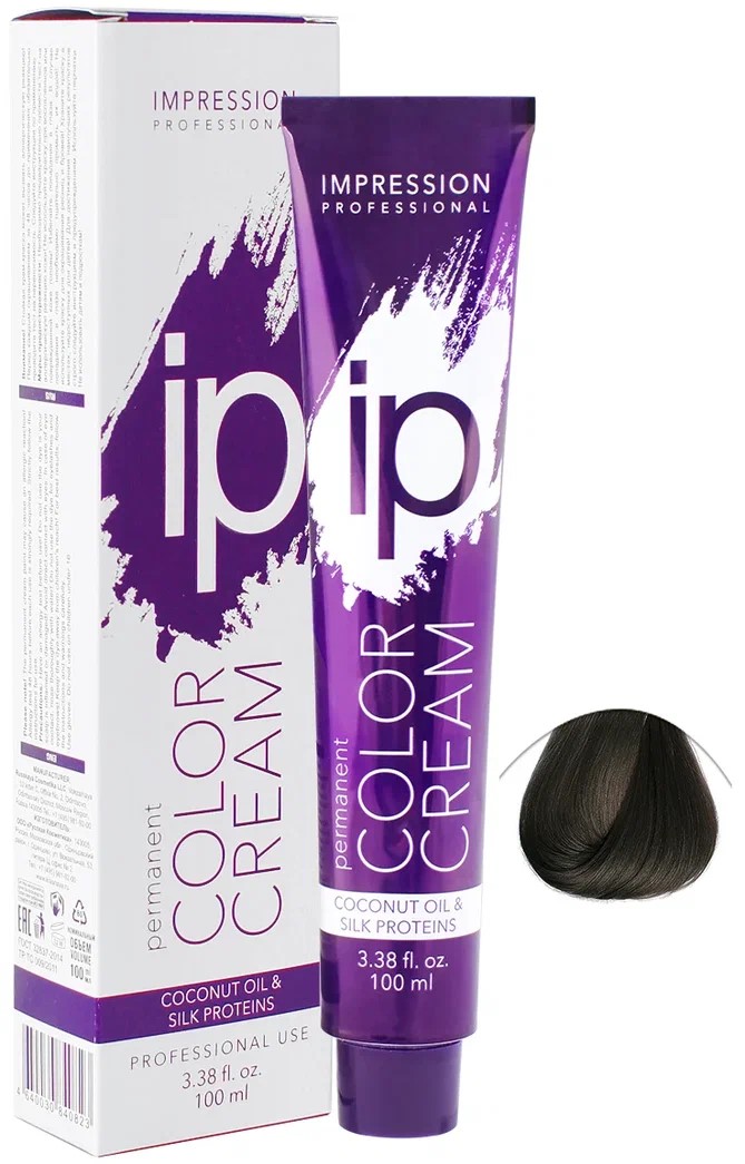 3.0 Стойкая крем-краска тон Темный шатен 100мл