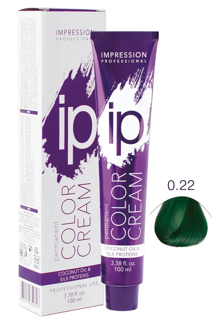 0.22 Стойкая крем-краска Корректор Зеленый 100мл