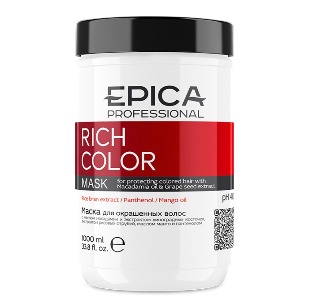 Маска д/окраш волос 1л. EPICA Professional Rich Color