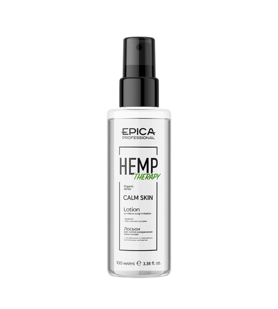 Лосьон д/снят.раздр.кожи головы 100мл. EPICA Professional Hemp therapy ORGANIC