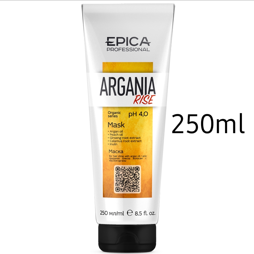 Маска д/блеска с маслом арганы 250мл. EPICA Professional Argania Rise ORGANIC
