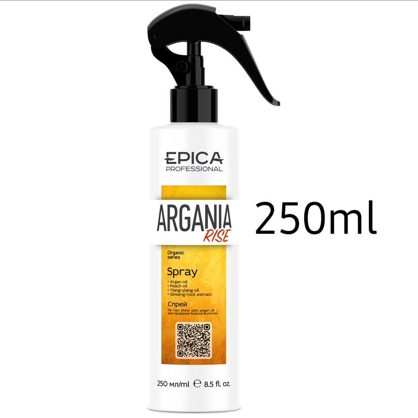 Спрей д/блеска с маслами 250мл. EPICA Professional Argania Rise ORGANIC