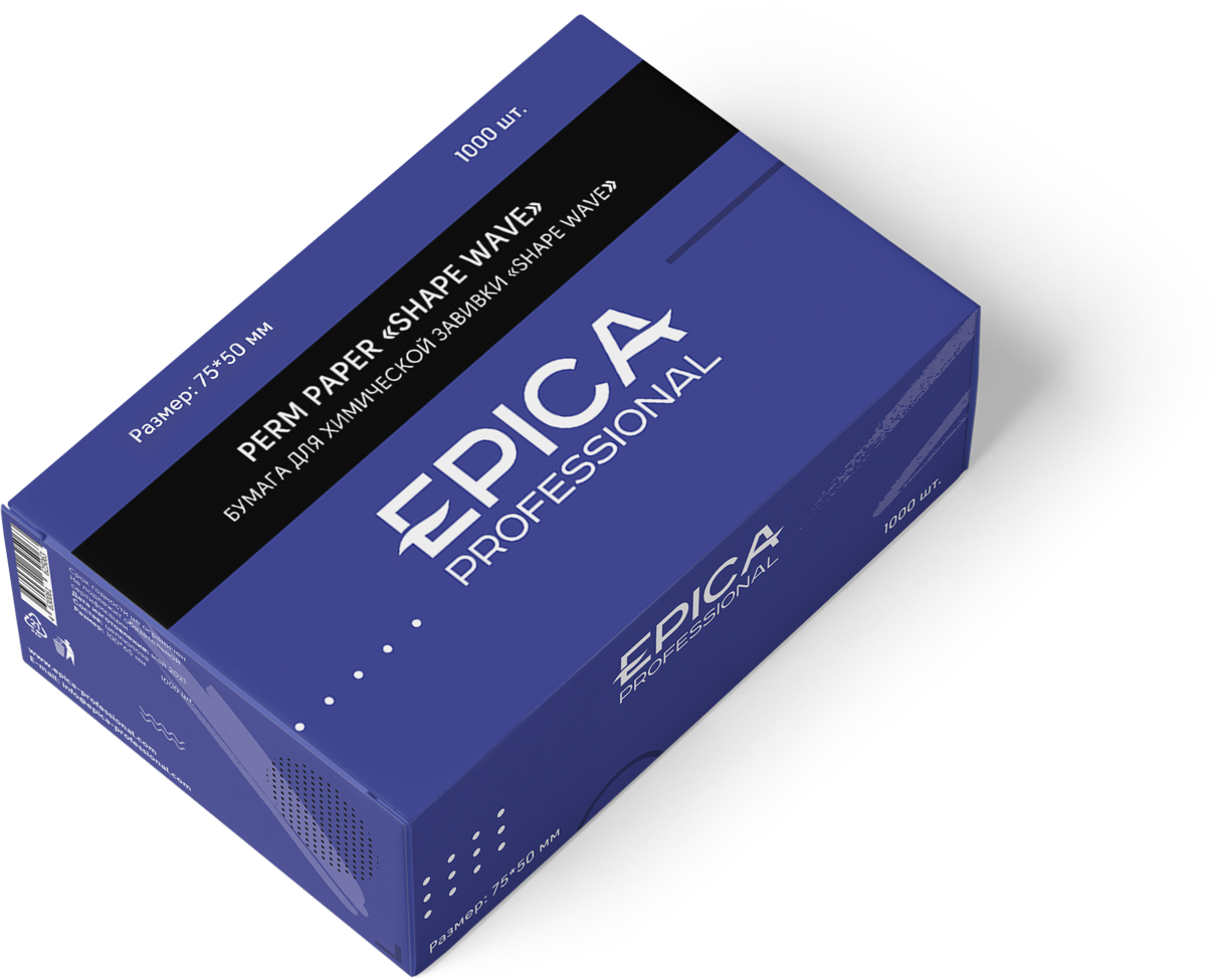 EPICA Professional Бумага для химической завивки «Shape wave» 1000 листов,75*50 мм