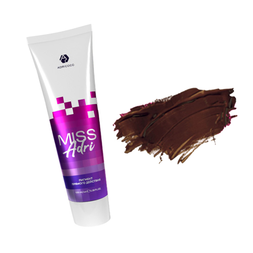 пигмент прямого действия для волос Miss Adri без окислителя, коричневый, 100мл