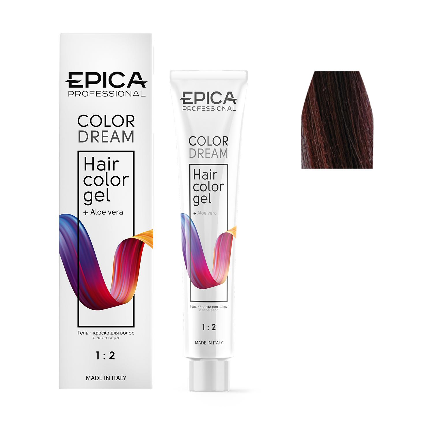 6.5 EPICA Professional COLORDREAM Гель-краска русый красный махагоновый, 100 мл.