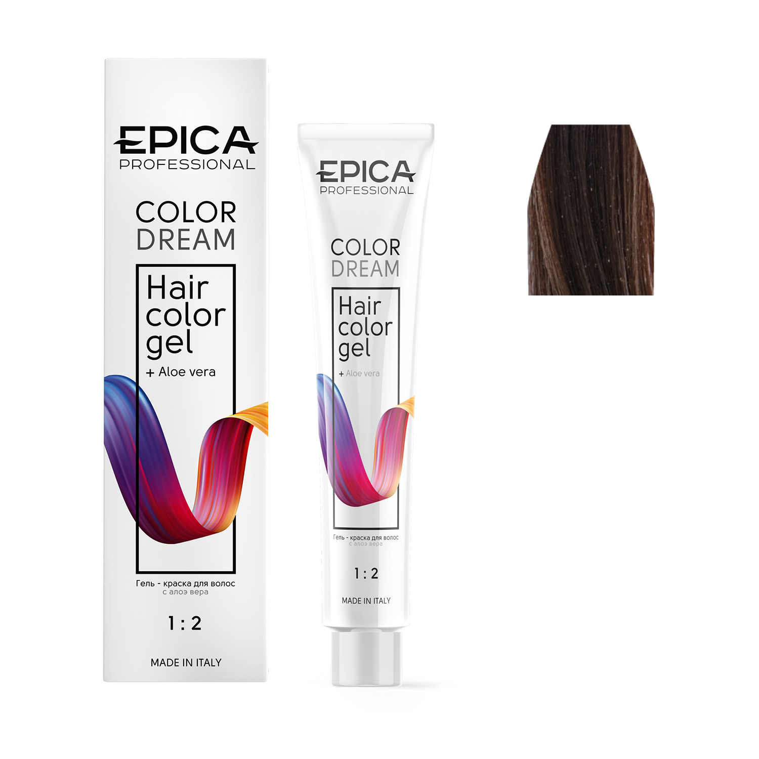 6.77 EPICA Professional COLORDREAM Гель-краска темно-русый шоколадный интенсивный, 100 мл.