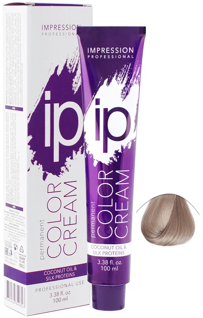 10.16 Стойкая крем-краска тон Яркий блонд пепельно - фиолетовый 100мл