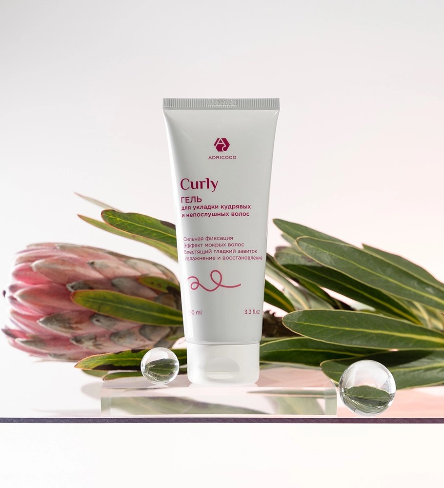 Восстанавливающий гель для укладки с эффектом мокрых волос CURLY (сильная фиксация) 100мл