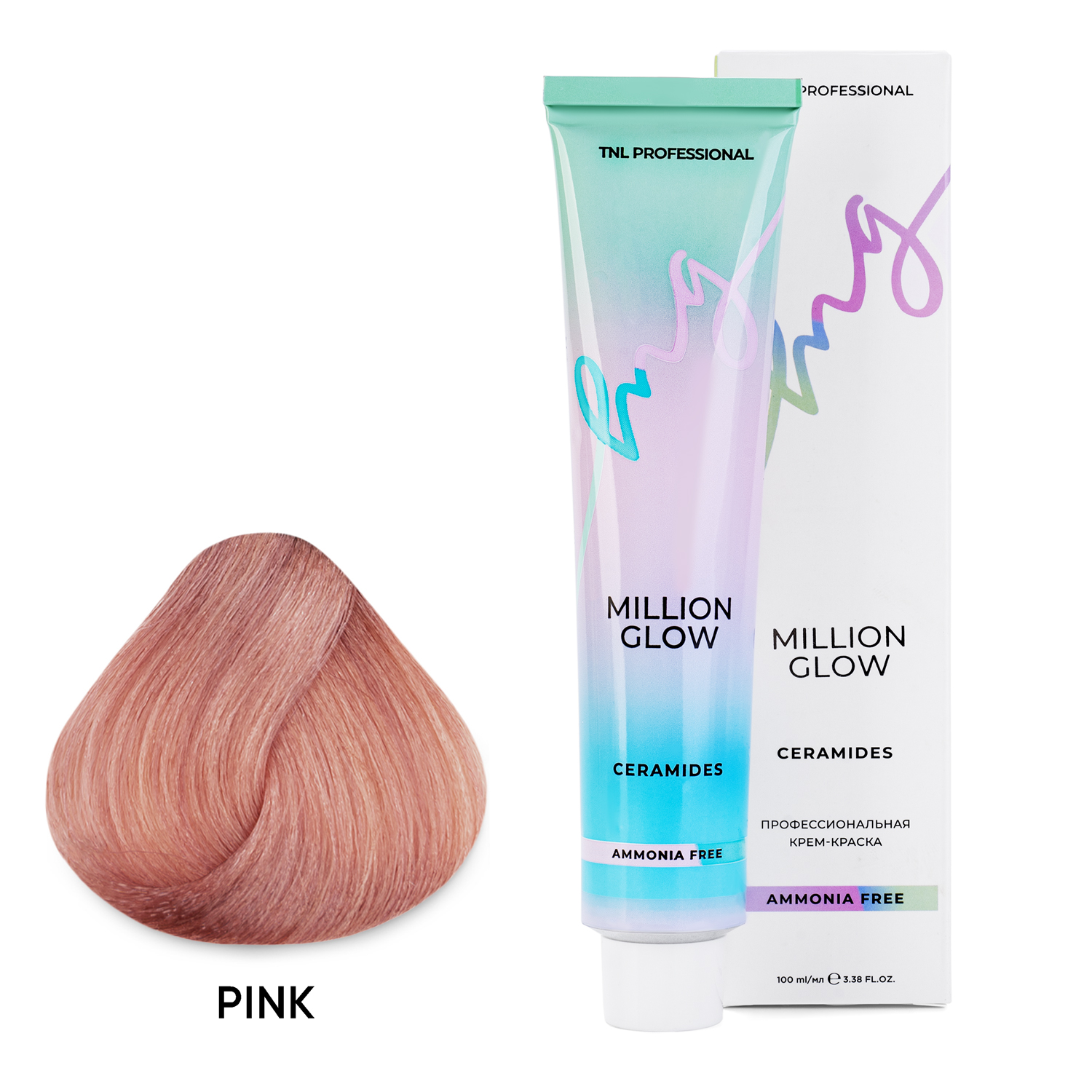 Крем-краска Ammonia free TNL,  Pink розовый 100 мл