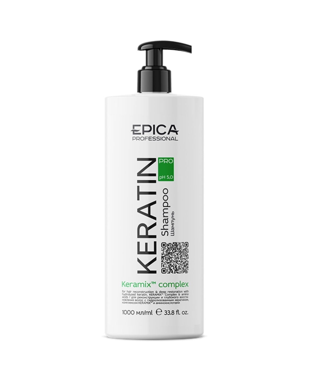 Шампунь д/реконструкции волос 1л. EPICA Professional Keratin PRO