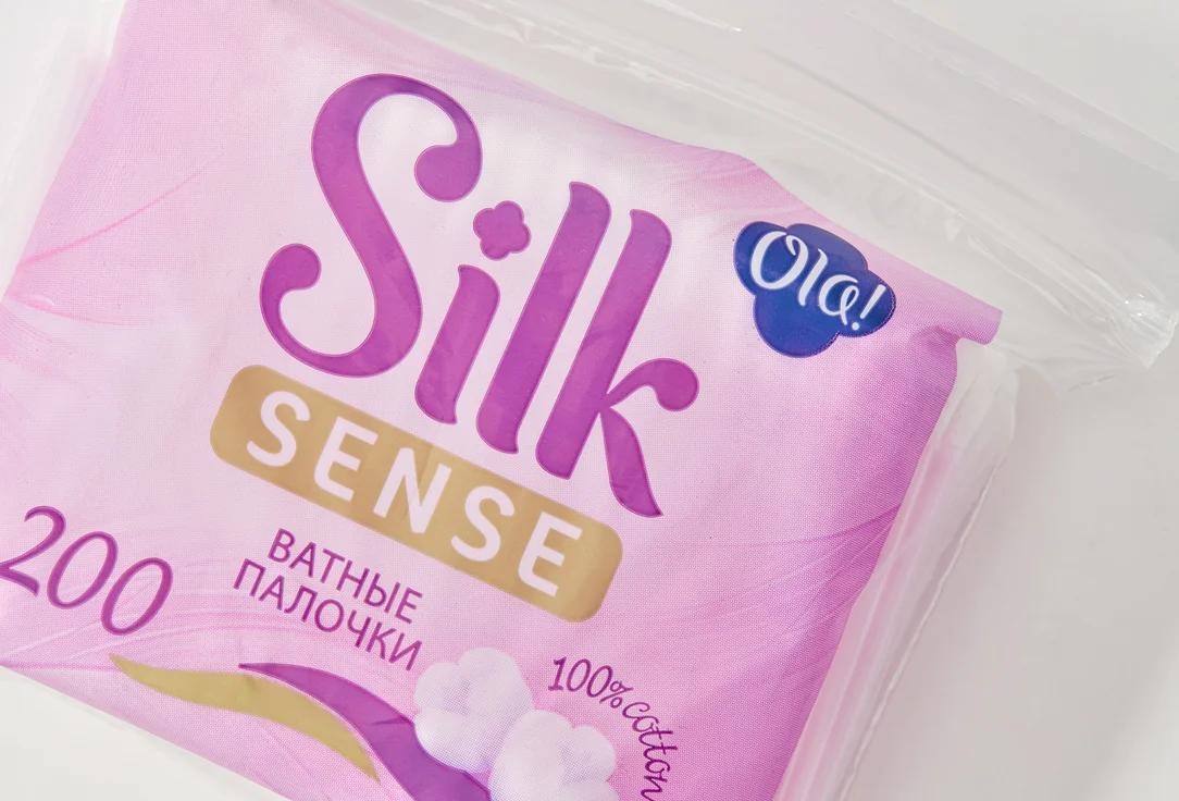 Ватные палочки в мягкой упаковке 200 шт. Ola Silk Sense