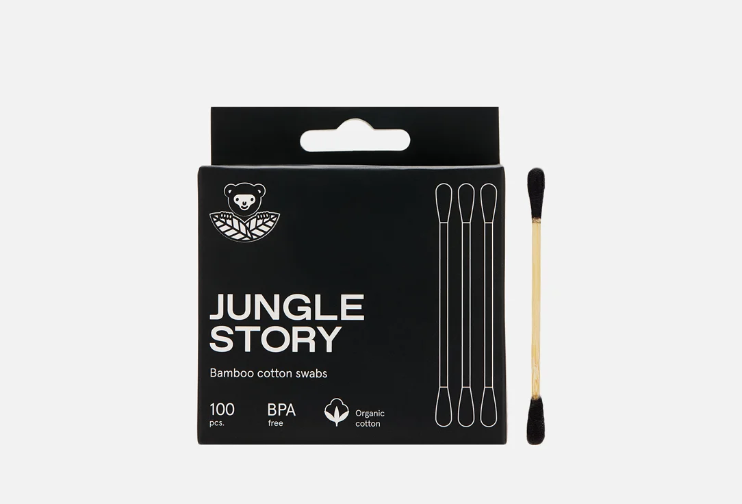 Ватные палочки Jungle Story Black Bamboo swabs