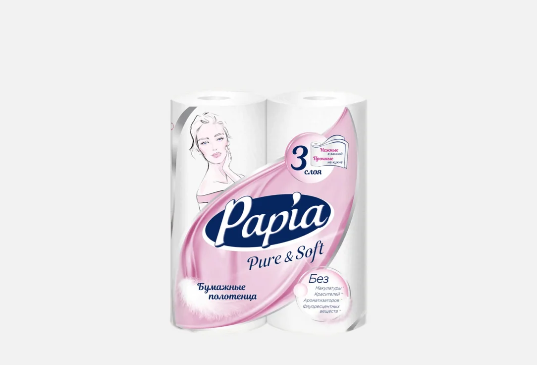 Бумажные полотенца PAPIA Pure&Soft