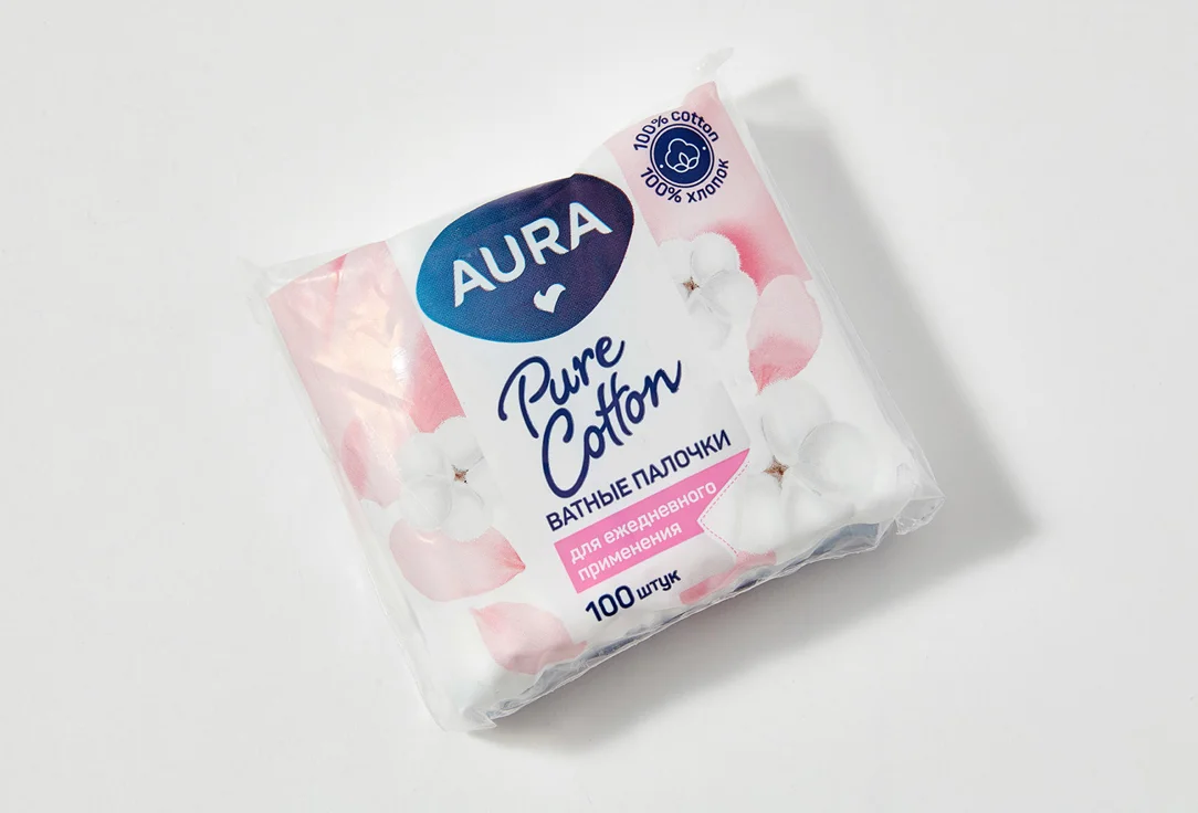 Ватные палочки Aura pure cotton